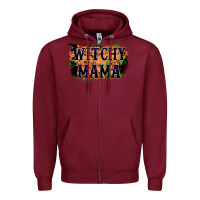 Burgundy witchy mama Zipper Hoodie - RacoonDesign