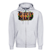 Heather Grey witchy mama Zipper Hoodie - RacoonDesign