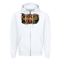 White witchy mama Zipper Hoodie - RacoonDesign