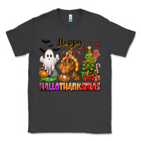 Smoke Happy Hallothanksmas with ghost turkey and tree Classic Tee - texasbilliewilder