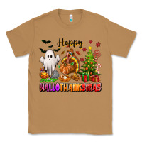 Toasted Coconut Happy Hallothanksmas with ghost turkey and tree Classic Tee - texasbilliewilder