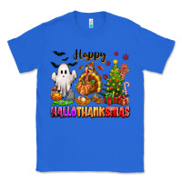 True Royal Happy Hallothanksmas with ghost turkey and tree Classic Tee - texasbilliewilder