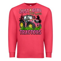 Just A Girl Who Loves Tractors Premium Sweatshirt | Teevron