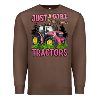 Chestnut just a girl who loves tractors Premium Sweatshirt - BarkalooDesign