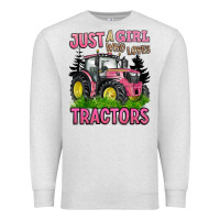 Oatmeal Heather just a girl who loves tractors Premium Sweatshirt - BarkalooDesign