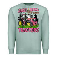 Seafoam just a girl who loves tractors Premium Sweatshirt - BarkalooDesign