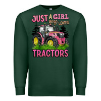 Sports Green just a girl who loves tractors Premium Sweatshirt - BarkalooDesign
