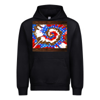 Black usa tie dye Urban Hoodie - AdoDesignShop