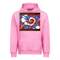 Fuchsia Pink usa tie dye Urban Hoodie - AdoDesignShop