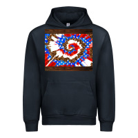 Navy usa tie dye Urban Hoodie - AdoDesignShop