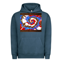 Pigment Midnight Navy usa tie dye Urban Hoodie - AdoDesignShop