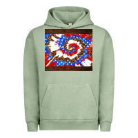 Pigment Oil Green usa tie dye Urban Hoodie - AdoDesignShop