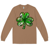 Toasted Coconut Shamrock with leopard and cowhide St. Patricks day Long Sleeve Tee - HowdyJamesFarm