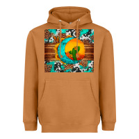 Meerkat sunflower desert cactus turquoise crescent Heavyweight Hoodie - Artiststas