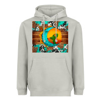 Moon Dust sunflower desert cactus turquoise crescent Heavyweight Hoodie - Artiststas