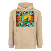 Mushroom sunflower desert cactus turquoise crescent Heavyweight Hoodie - Artiststas