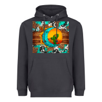 Smoke sunflower desert cactus turquoise crescent Heavyweight Hoodie - Artiststas