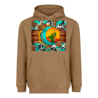 Toasted Coconut sunflower desert cactus turquoise crescent Heavyweight Hoodie - Artiststas
