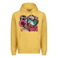 Antique Gold rn registered nurse hearts Premium Hoodie - Jasminsmagicworld