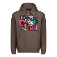 Coffee rn registered nurse hearts Premium Hoodie - Jasminsmagicworld
