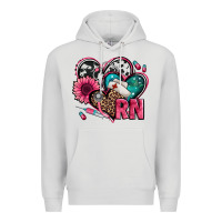 Dove Grey rn registered nurse hearts Premium Hoodie - Jasminsmagicworld