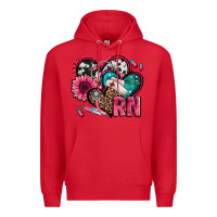Red rn registered nurse hearts Premium Hoodie - Jasminsmagicworld