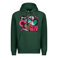 Sports Green rn registered nurse hearts Premium Hoodie - Jasminsmagicworld