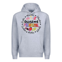 Heather Grey Principal Assistant Premium Hoodie - CowhideDigitalArt