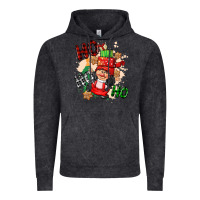 Vintage Black ho ho ho girl gnome Vintage Hoodie - CowGirlArtShop