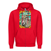 Red Western Lincoln Sheep Zipper Hoodie - LillyAllenDesigns