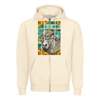 Sandshell Western Lincoln Sheep Zipper Hoodie - LillyAllenDesigns