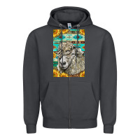 Smoke Western Lincoln Sheep Zipper Hoodie - LillyAllenDesigns