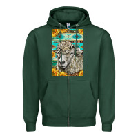 Western Lincoln Sheep Zipper Hoodie | Teevron