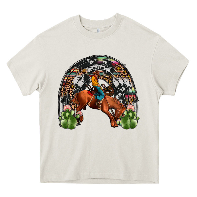 Rodeo Cowboy Rainbow Heavy Core Tee by JahusDesignShop | Teevron