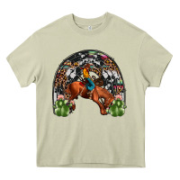 Mossy rodeo cowboy rainbow Heavy Core Tee - JahusDesignShop