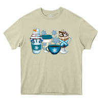 Mossy Winter Coffee Cups Heavy Core Tee - Artiststas