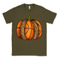 Army Green Basketball Pumpkin Classic Tee - texasbilliewilder
