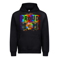 Black proud mom with sunflower Urban Hoodie - AdoDesignShop