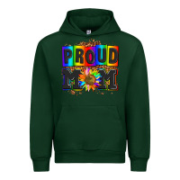 Forest Green proud mom with sunflower Urban Hoodie - AdoDesignShop
