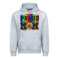 Heather Grey proud mom with sunflower Urban Hoodie - AdoDesignShop