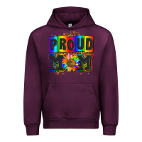 Mauve Wine proud mom with sunflower Urban Hoodie - AdoDesignShop