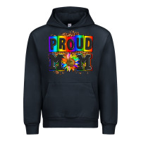 Navy proud mom with sunflower Urban Hoodie - AdoDesignShop