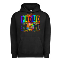 Pigment Black proud mom with sunflower Urban Hoodie - AdoDesignShop