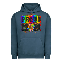 Pigment Midnight Navy proud mom with sunflower Urban Hoodie - AdoDesignShop
