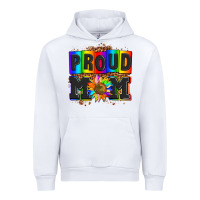 White proud mom with sunflower Urban Hoodie - AdoDesignShop