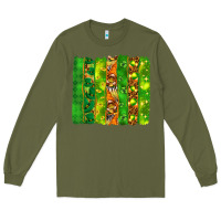 Army Green St. Patrick's Day brushstrokes Long Sleeve Tee - HowdyJamesFarm