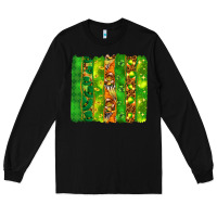 Black St. Patrick's Day brushstrokes Long Sleeve Tee - HowdyJamesFarm