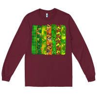 Burgundy St. Patrick's Day brushstrokes Long Sleeve Tee - HowdyJamesFarm