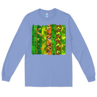 Colony Blue St. Patrick's Day brushstrokes Long Sleeve Tee - HowdyJamesFarm