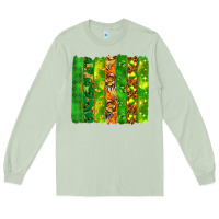 Matcha St. Patrick's Day brushstrokes Long Sleeve Tee - HowdyJamesFarm
